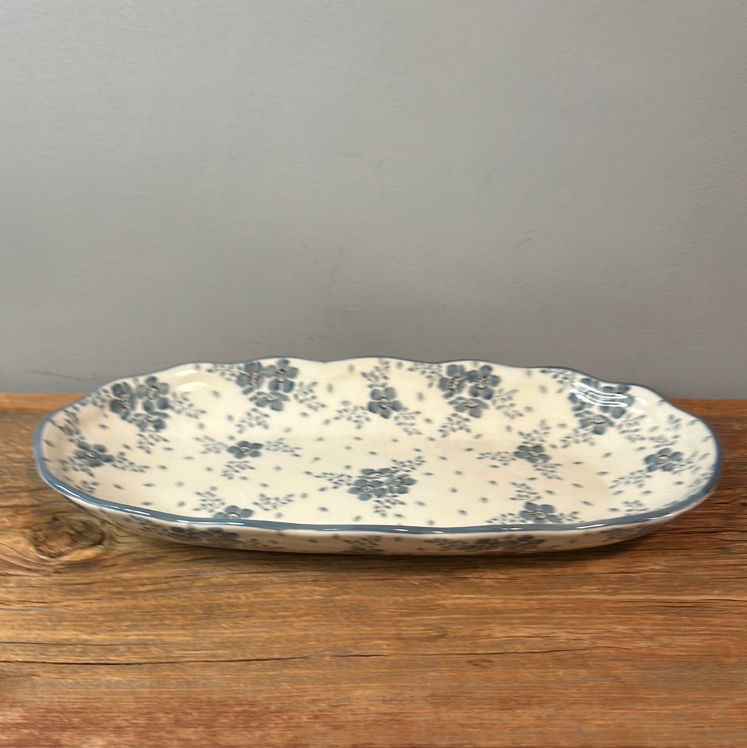 Tray ~ Scalloped Oval ~ 6.25 x 12.5 inch ~ 2374* - T3!