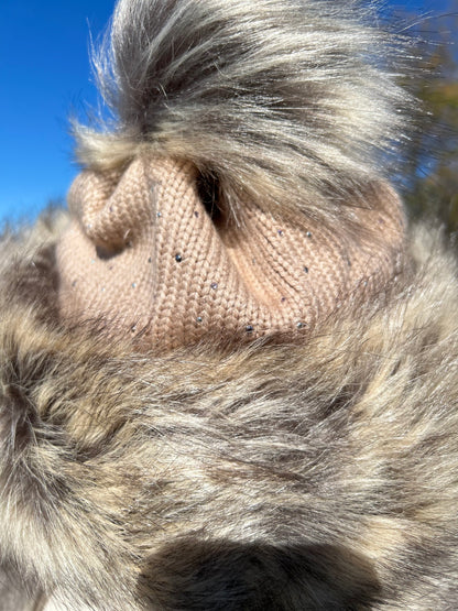 Cafe Light Hat with Faux Fur