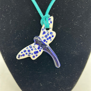 Polka Dot Dragonfly Necklace #3