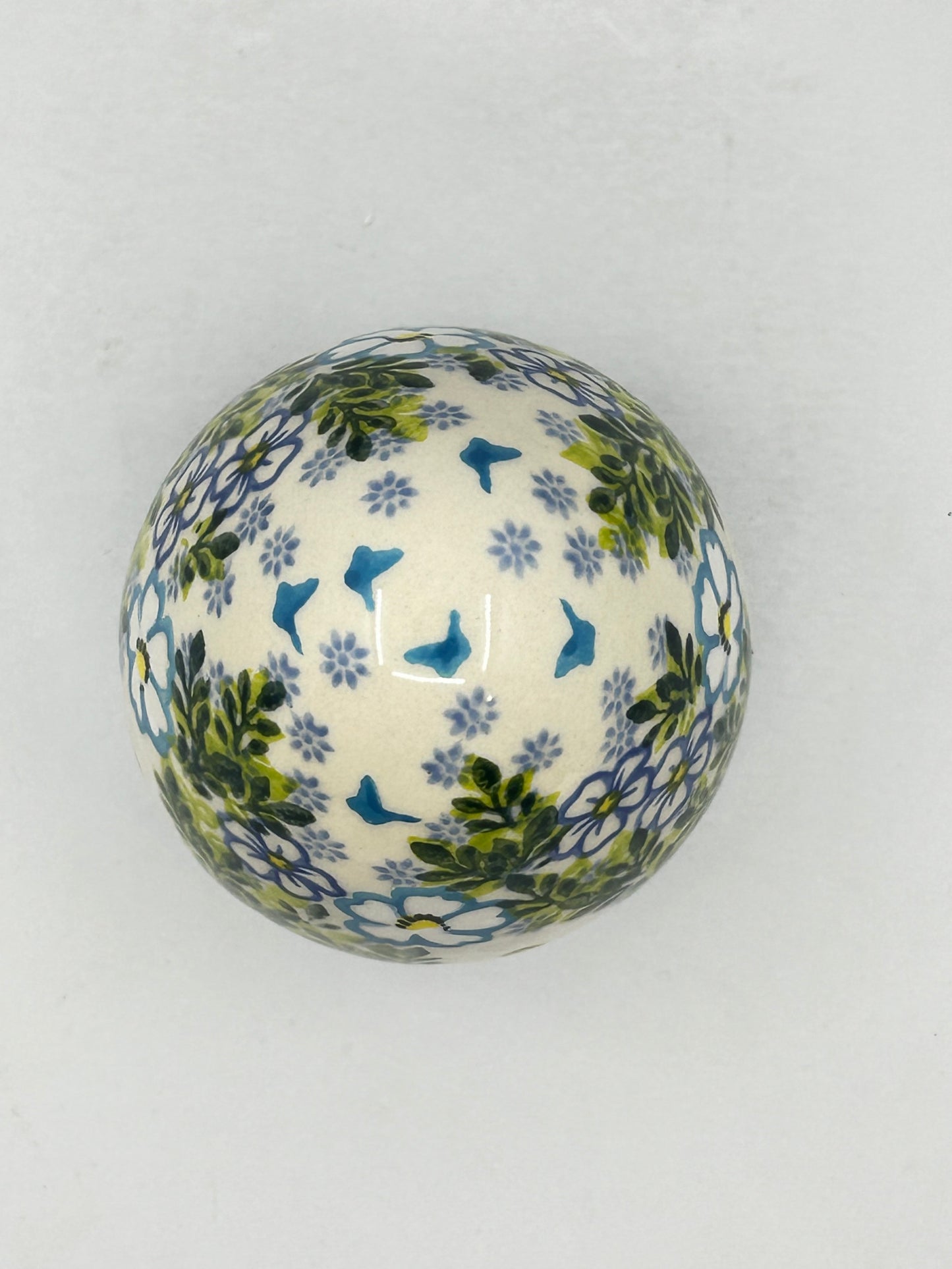 0603 Large Egg - Blue and White - U