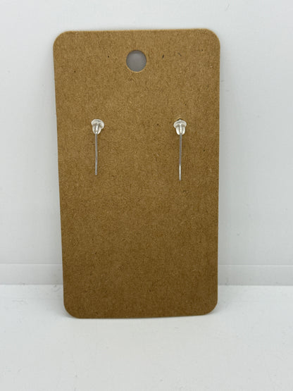 Sylvia Round Green Open Back Earrings