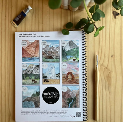 National Park Watercolor Sketch Book