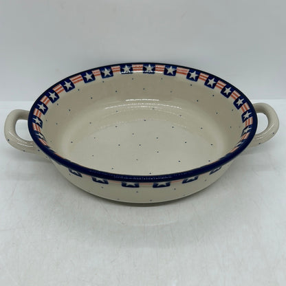 Baker ~ Round w/ Handles ~ 8 inch ~ 0254X - T1!