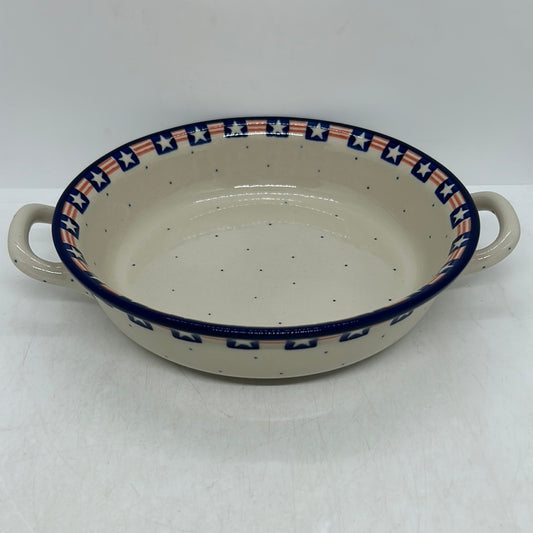 Baker ~ Round w/ Handles ~ 8 inch ~ 0254X - T1!