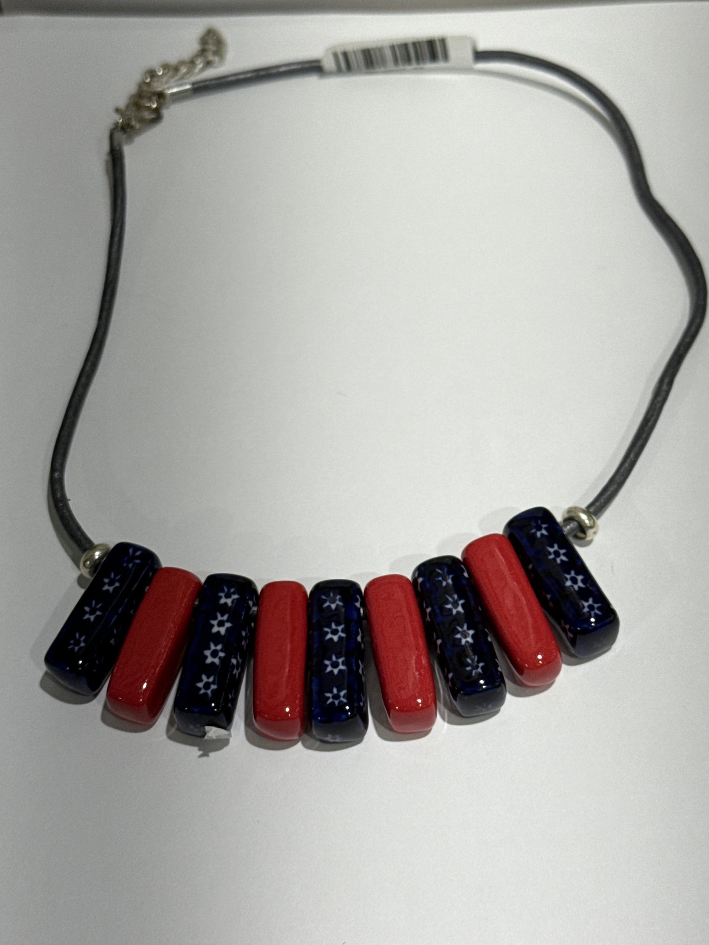 Rectangular Stars & Red Necklace