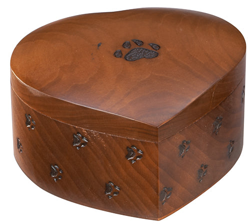 Paw Print Heart Swivel Box