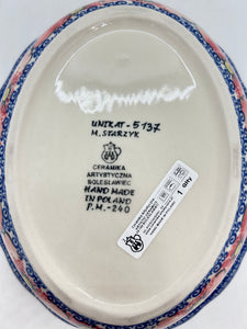 Baker ~ Wavy Edge Oval with Lid ~ 9.5 inch ~ U5137 ~ U4!