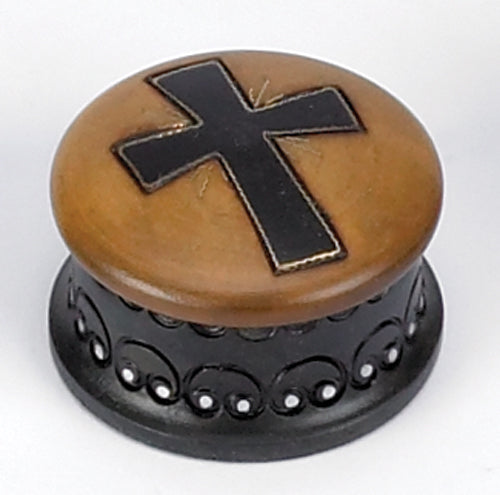 Round Cross Polish Linden Wood Box