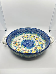 Baker ~ Round w/ Handles ~ 10 inch ~ U5166 ~ U3!