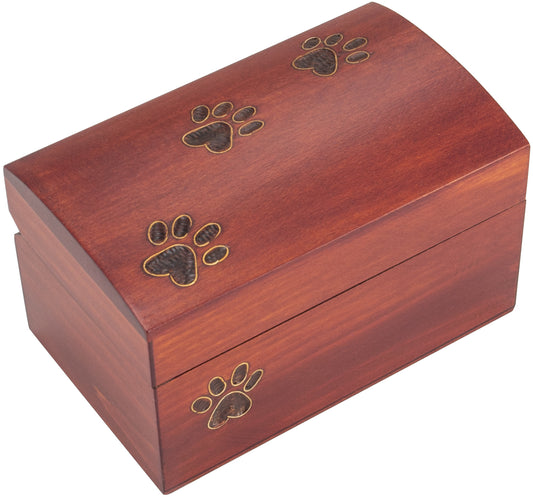 Small Paw Prints Polish Linden Wood Box