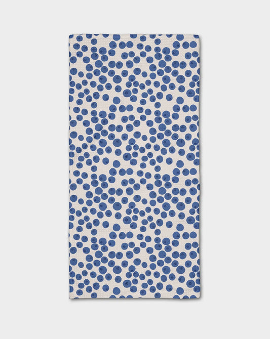 Geometry Blue Blooms Bar Towel