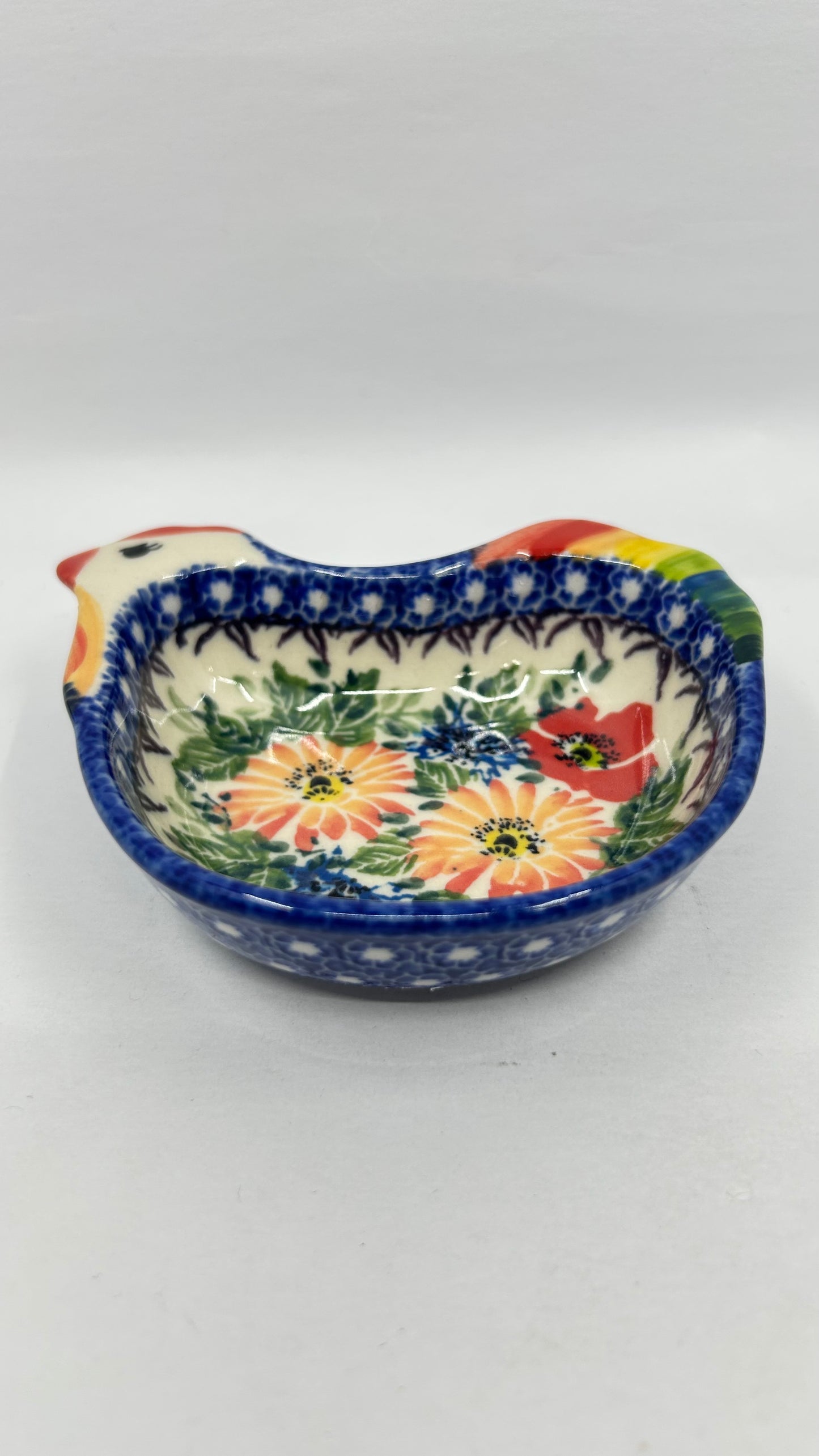 Chicken Bowl - Peach Floral - A1