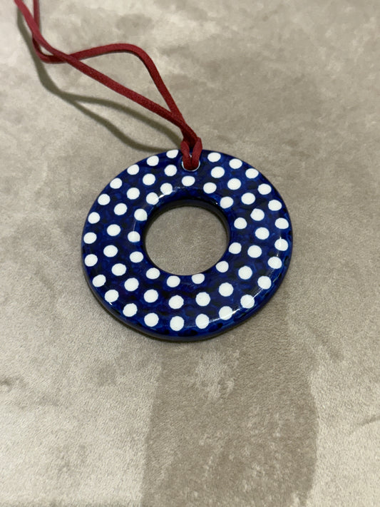 Polka Dot Circle Necklace