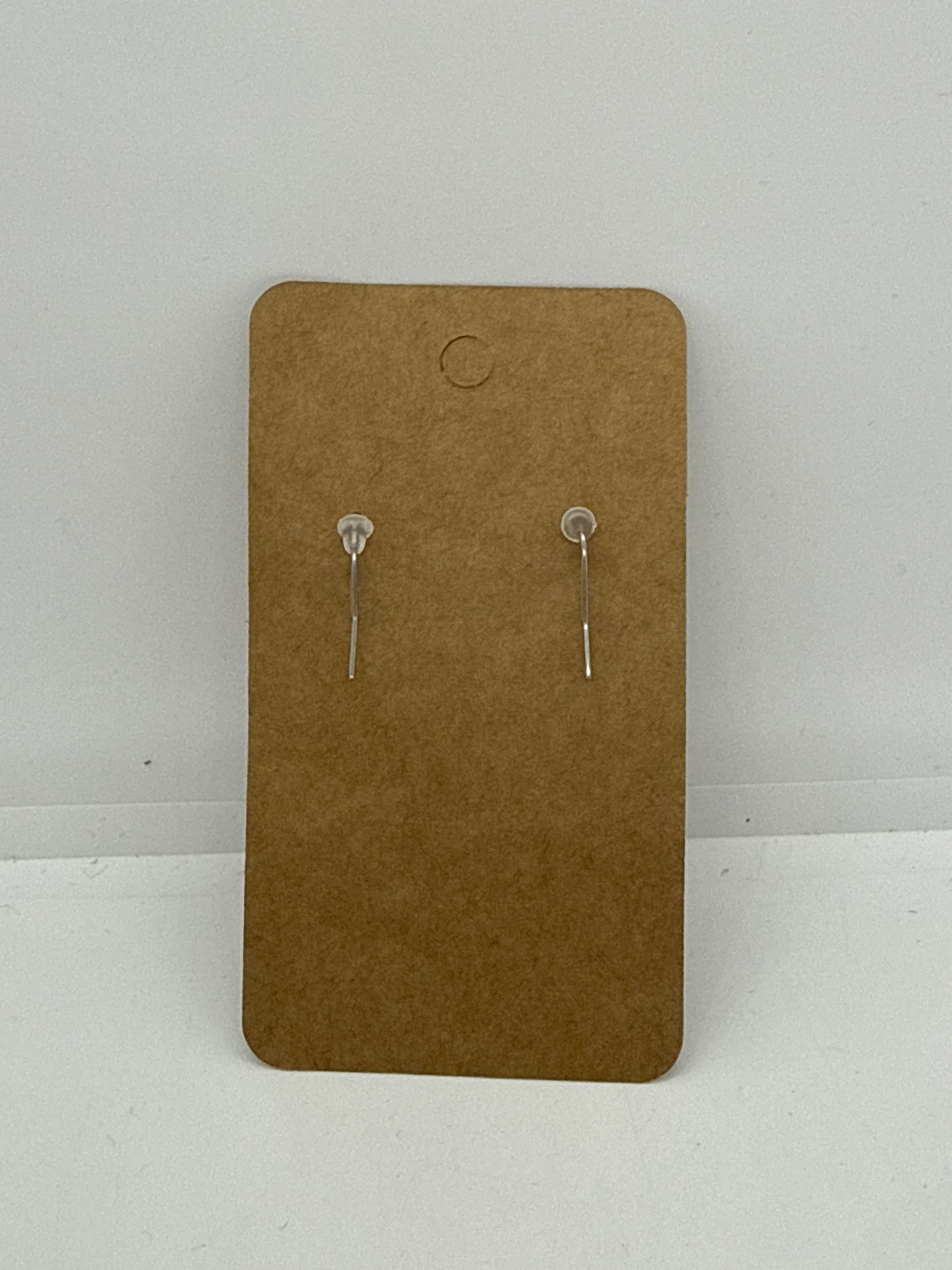 Sylvia Round Dog Print Open Back Earrings