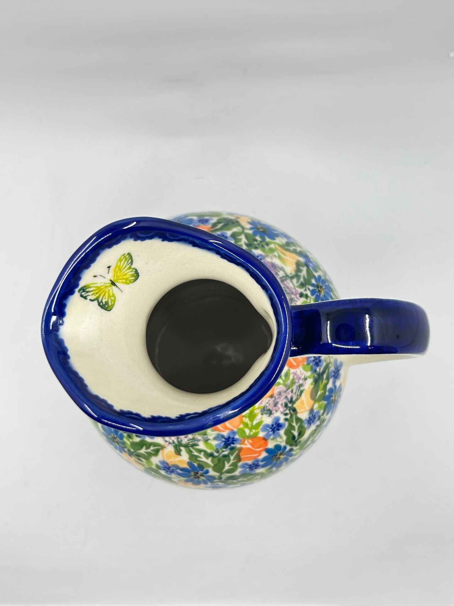 0210 Juice Pitcher - Green Butterfly - A1