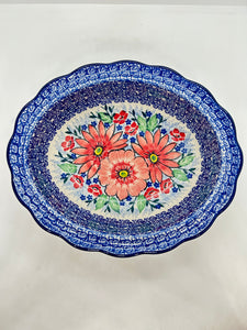 Baker ~ Wavy Edge Oval with Lid ~ 9.5 inch ~ U5137 ~ U4!