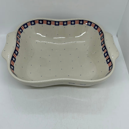 Bowl ~ Square w/ Handles ~ 0254- T1!