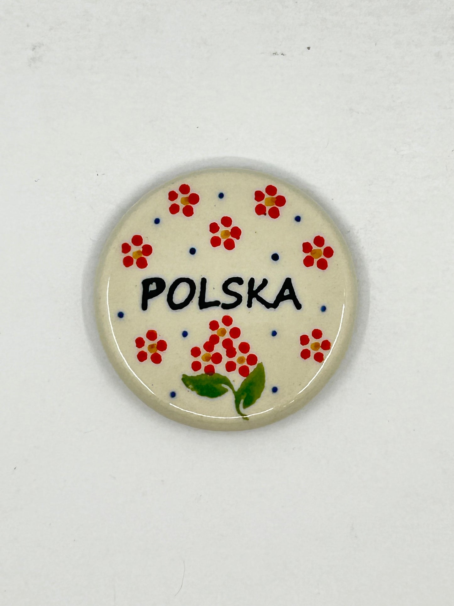 Polska Fridge Magnet - Little Red Flowers