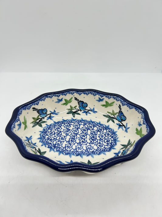 Bowl ~ Oval Fluted ~ 6 x 7.5 inch ~ 3235X ~ T4!