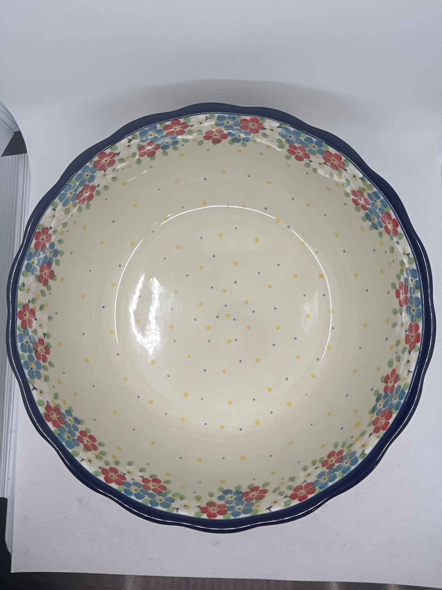 013 ~ Wavy Large Salad Bowl ~ 10.5" ~ 2413X - T4!