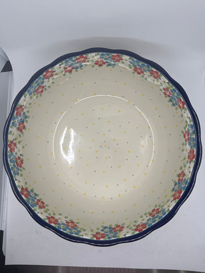 013 ~ Wavy Large Salad Bowl ~ 10.5" ~ 2413X - T4!