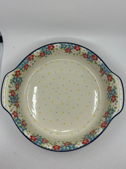 417 ~ Baker ~ Round w/ Handles ~ 10" - 2413X - T4!