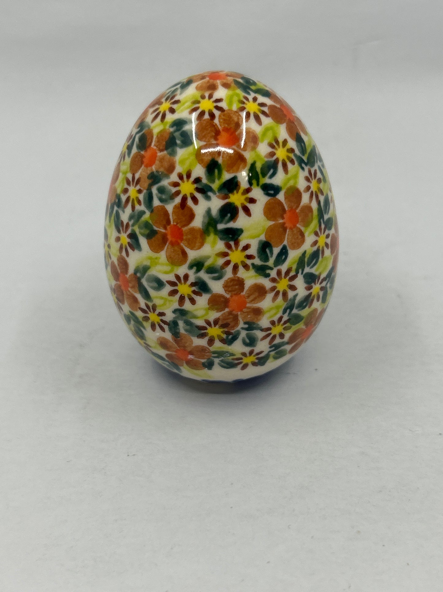 Kalich Stoneware Egg - Brown Daisy - U