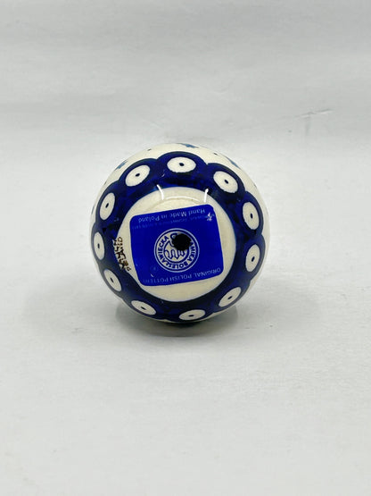 Kalich Stoneware Egg - Blue Dot with Tulips - Unikat