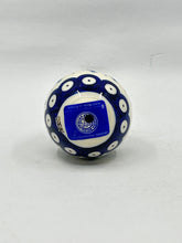 Load image into Gallery viewer, Kalich Stoneware Egg - Blue Dot with Tulips - Unikat