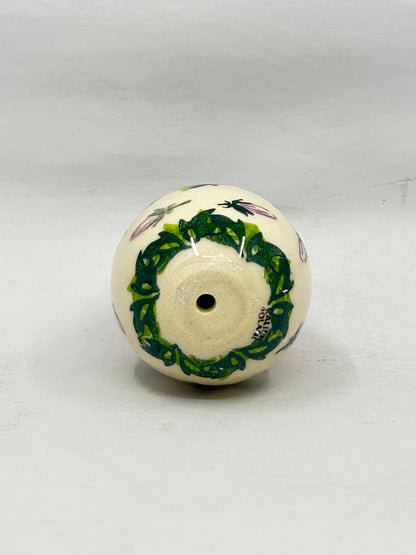 Kalich Stoneware Egg -  Red and White Large Floral - Art1