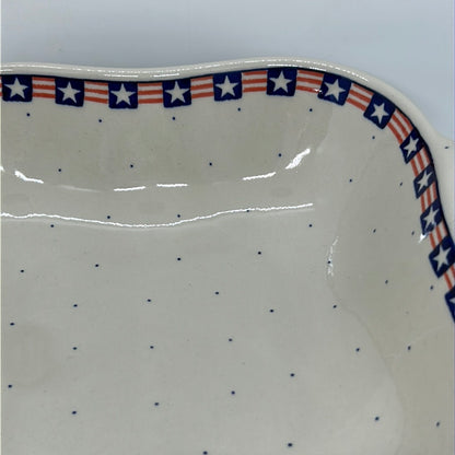 Bowl ~ Square w/ Handles ~ 0254- T1!