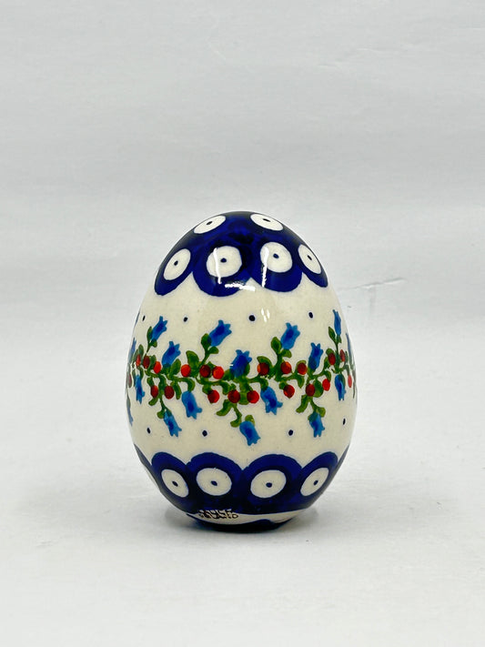 Kalich Stoneware Egg - Blue Dot with Tulips - Unikat