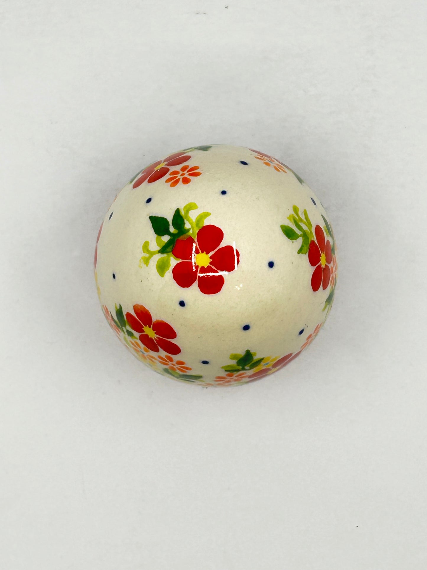 Kalich Stoneware Egg - Red Daisy - Unikat