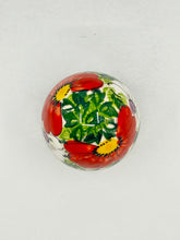 Load image into Gallery viewer, Kalich Stoneware Egg -  Red and White Large Floral - Art1