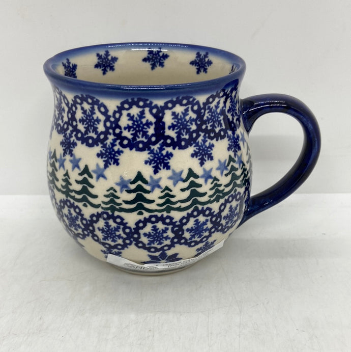 A10 Bubble Mug Pines and Snowflakes - D85