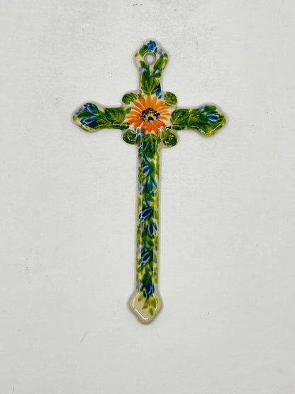 Narrow Kalich Cross - Salmon Flower w Green