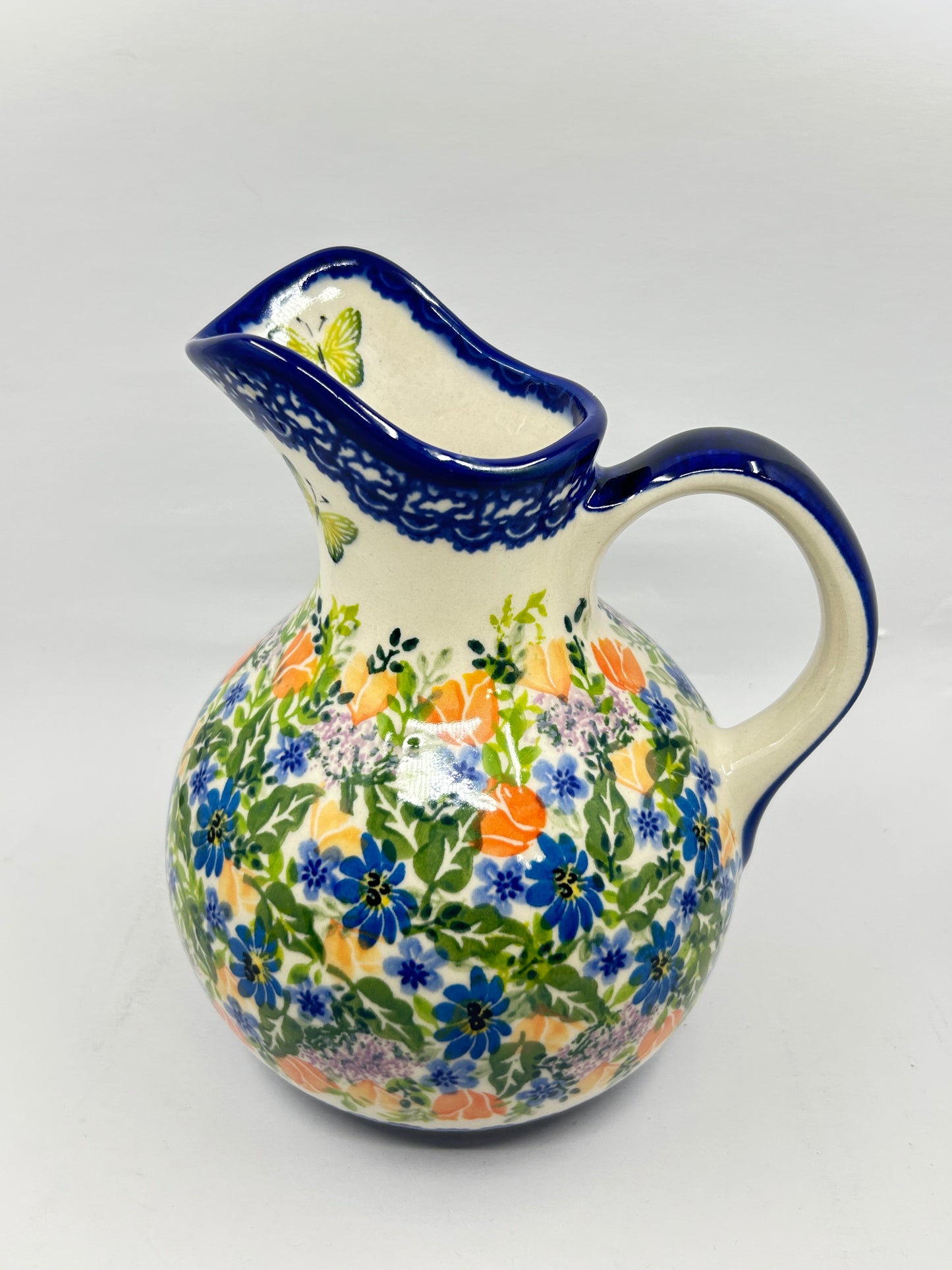 0210 Juice Pitcher - Green Butterfly - A1
