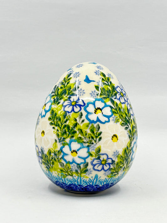 0603 Large Egg - Blue and White - U