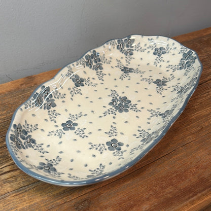Tray ~ Scalloped Oval ~ 6.25 x 12.5 inch ~ 2374* - T3!