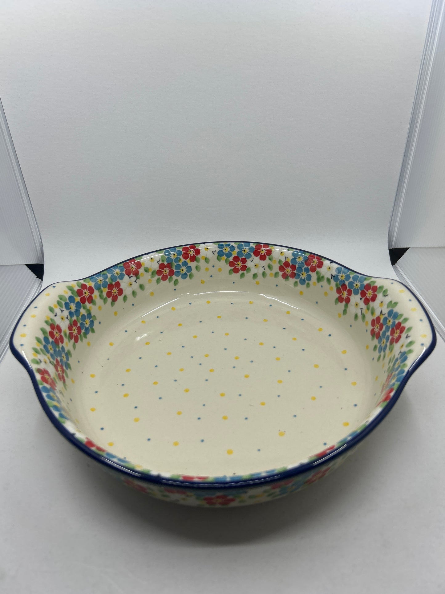 417 ~ Baker ~ Round w/ Handles ~ 10" - 2413X - T4!