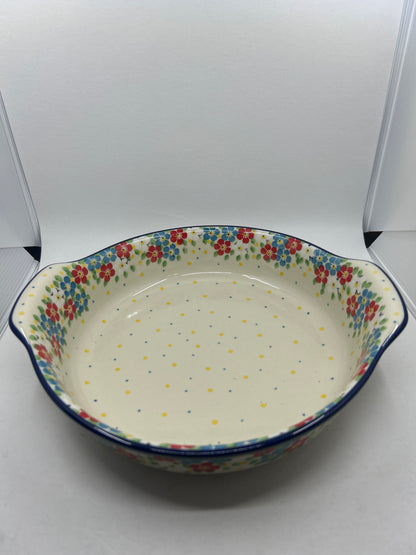 417 ~ Baker ~ Round w/ Handles ~ 10" - 2413X - T4!