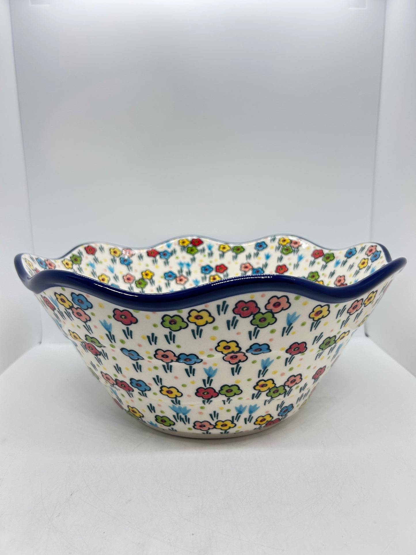 Bowl ~ Wavy Edge ~ Large ~ 12 inch ~ U4884 ~ U3!