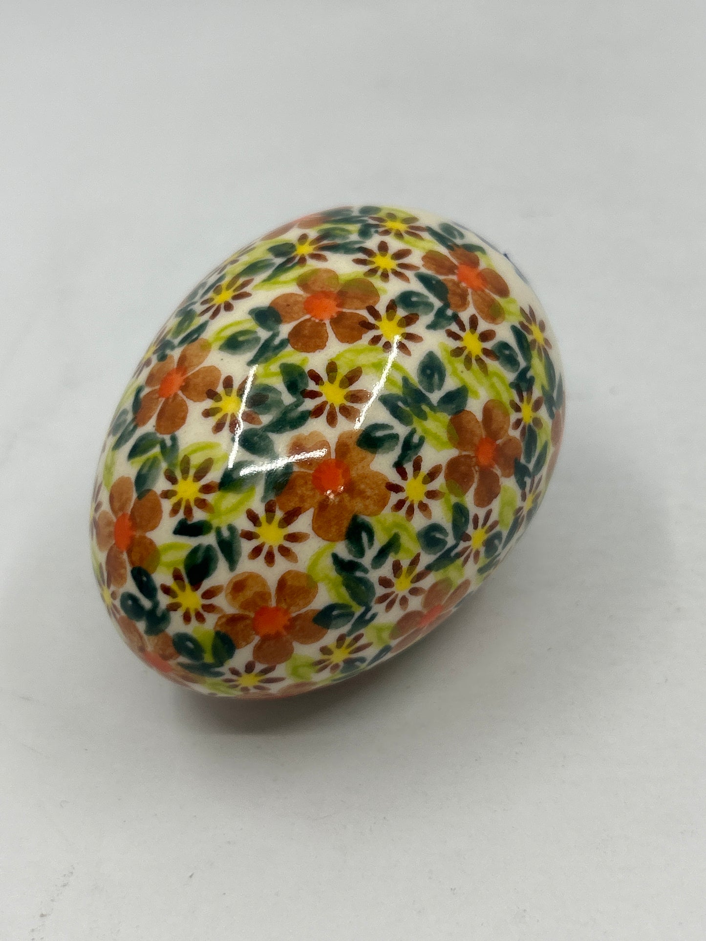 Kalich Stoneware Egg - Brown Daisy - U