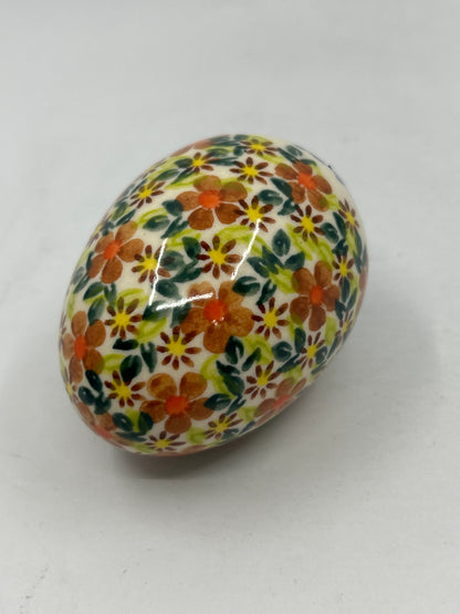 Kalich Stoneware Egg - Brown Daisy - U