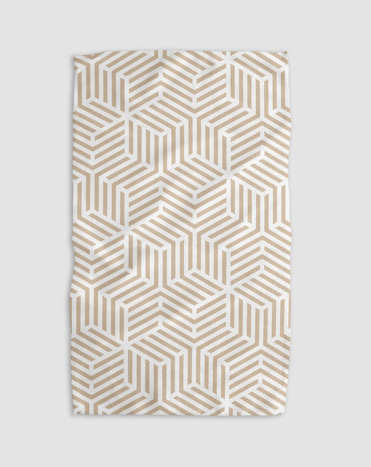 Geometry Stacked Cubes Kitchen Tea Towel