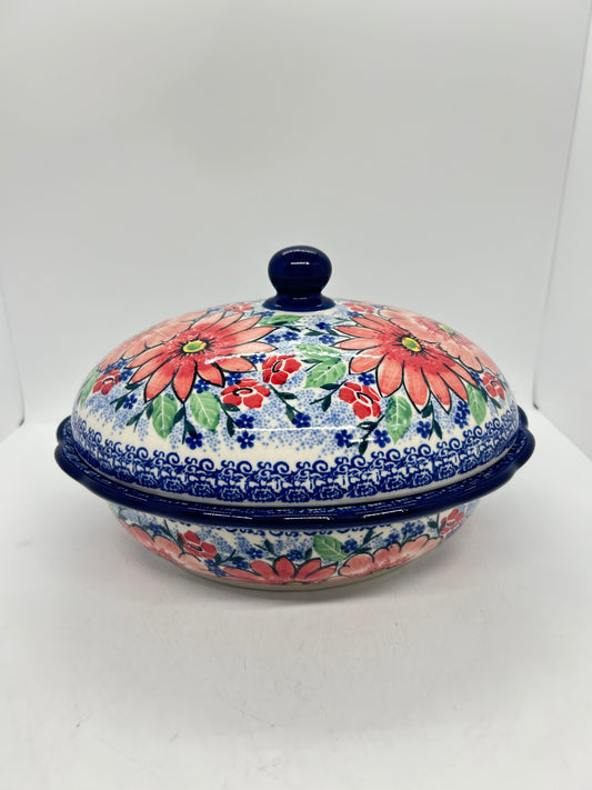 Baker ~ Wavy Edge Oval with Lid ~ 9.5 inch ~ U5137 ~ U4!