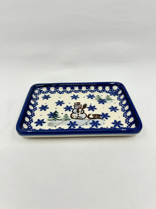 Flat Soap Dish with Rim - D33