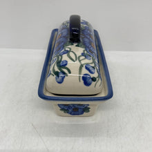 Load image into Gallery viewer, A108- Butter Dish Big Blue Flower - D36