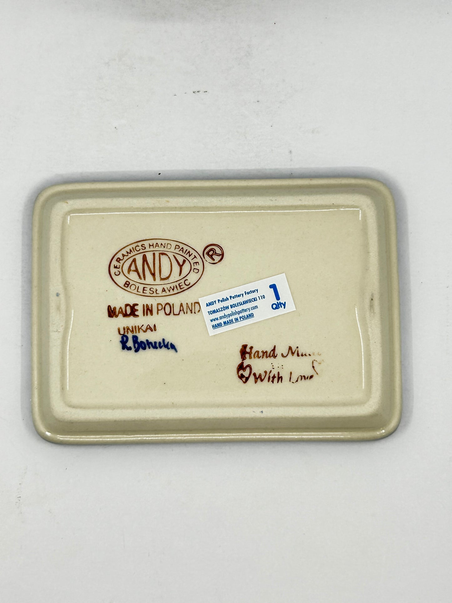 Flat Soap Dish with Rim - D33