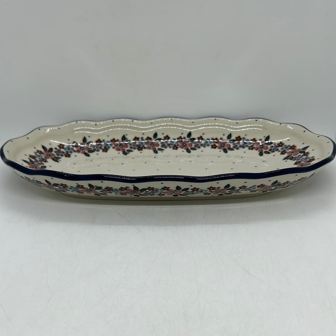 Tray ~ Scalloped Oval ~ 6.25 x 12.5 inch ~ 2067X - T1!